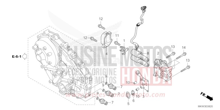 SOLENOIDE LINEAIRE von NC750X "Meca" PEARL DEEP MUD GRAY (NHC47) von 2023